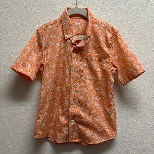 Southern Tide Crab Orange Boys Button Down Like New